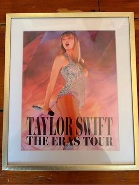 Taylor Swift Pink and Gold Eras Tour Poster